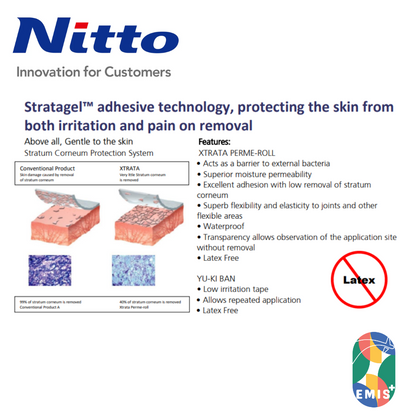（12卷/盒）Nitto Yukiban 棕色医用胶带