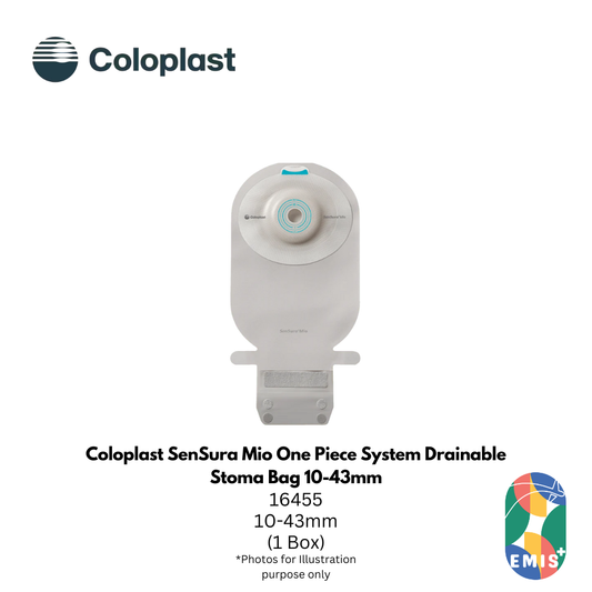 Coloplast SenSura Mio One Piece System Drainable Stoma Bag 10-43mm | 16455