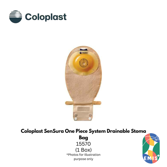 Coloplast SenSura One Piece System Drainable Stoma Bag – Double Layer Adhesive | 15570