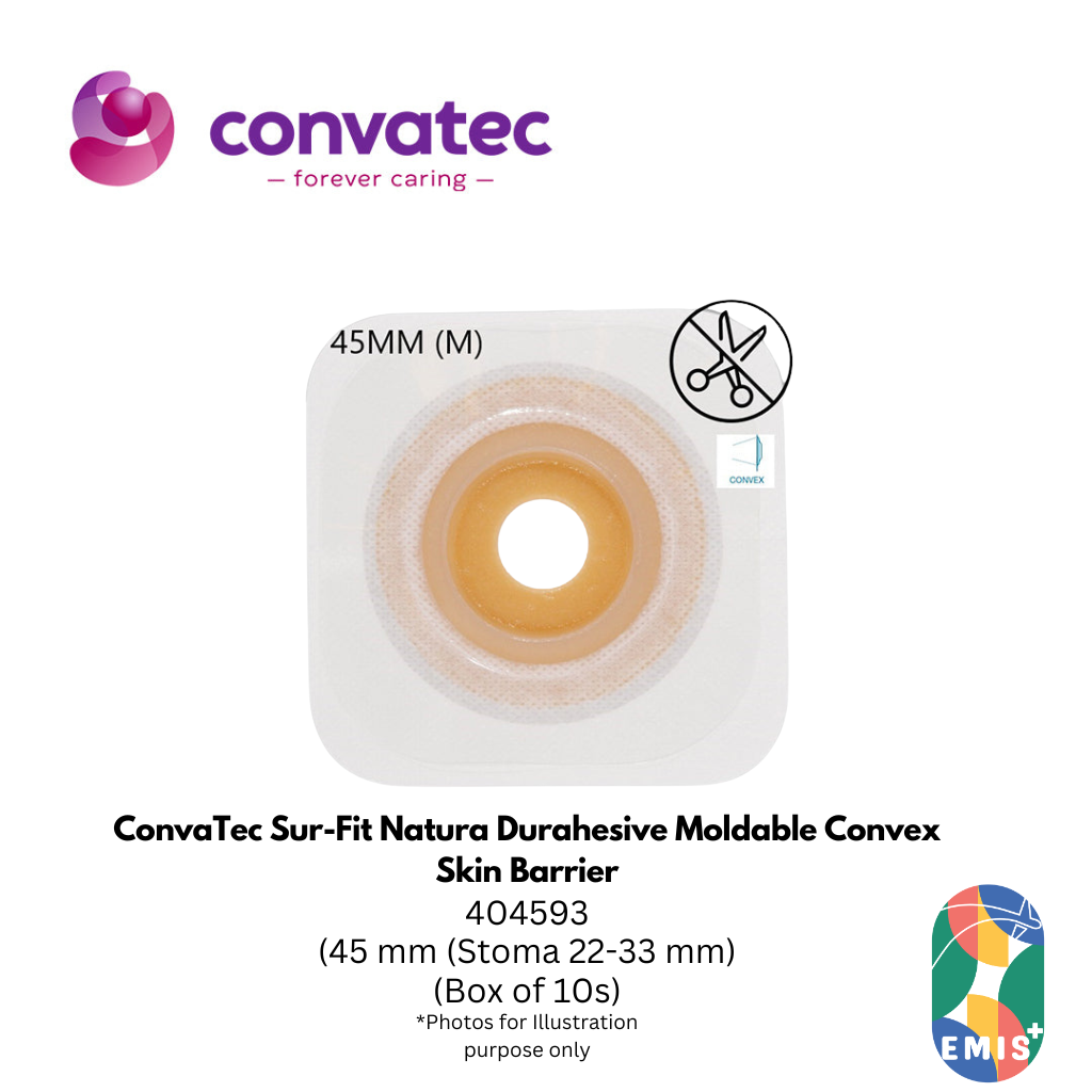 SFN DH Moldable Convex Wafer Baseplate 45 mm Medium Stoma Box of 10 404593