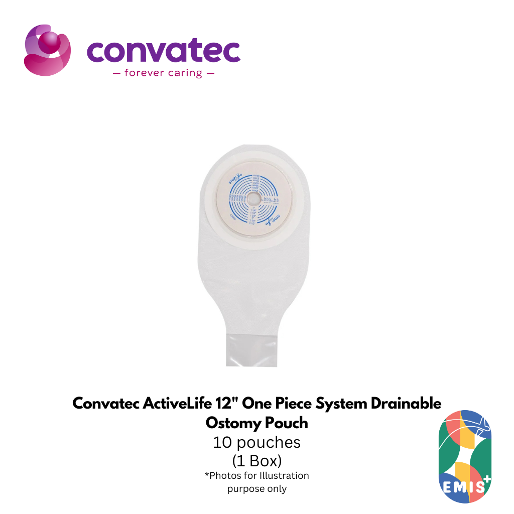 Convatec ActiveLife 12" One Piece System Drainable Ostomy Pouch – Lightweight, Flexible Design (Box of 10)