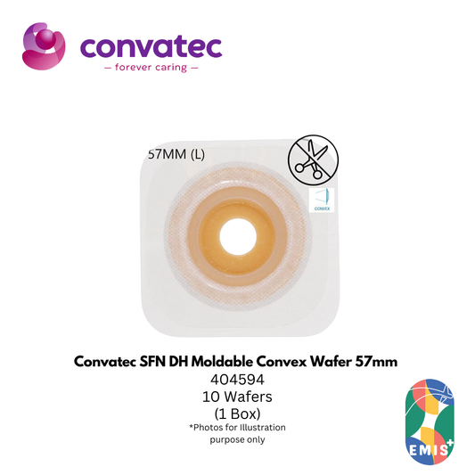 Convatec SFN DH Moldable Convex Wafer 57mm (Large) – 404594 | 2 Piece Ostomy Baseplate, Cut Free Fit (Box of 10)