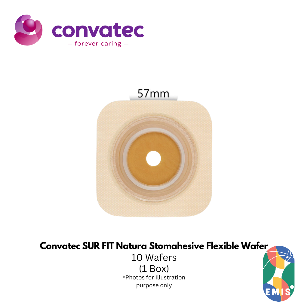 Convatec SUR FIT Natura Stomahesive Flexible Wafer – Secure, Gentle Skin Barrier for Semi Formed to Formed Output (Box of 10)