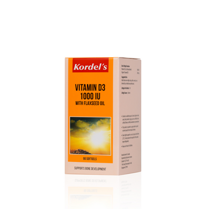 KORDEL’S VITAMIN D3 1000 IU WITH FLAXSEED OIL