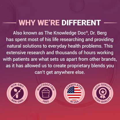 Dr. Berg Advanced Blood Sugar Support: Chromium & Potassium Formula (120 Veggie Caps)