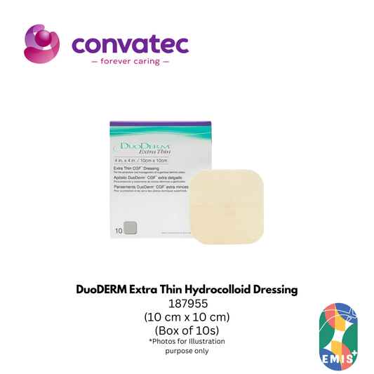 DuoDERM Extra Thin Hydrocolloid Dressing 10 x 10 cm Lightly Exuding Wounds Box of 10