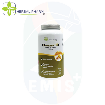 Herbal Pharm Omega-3 DHA 和 EPA，90 粒软胶囊