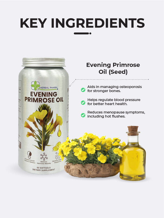 Herbal Pharm Evening Primrose Oil 60 Softgels - Herbal Pharm Singapore