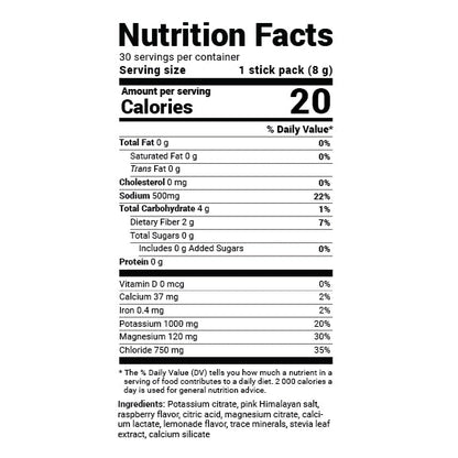 Dr. Berg Sports Hydration Electrolytes - Raspberry Lemon - 30 Servings