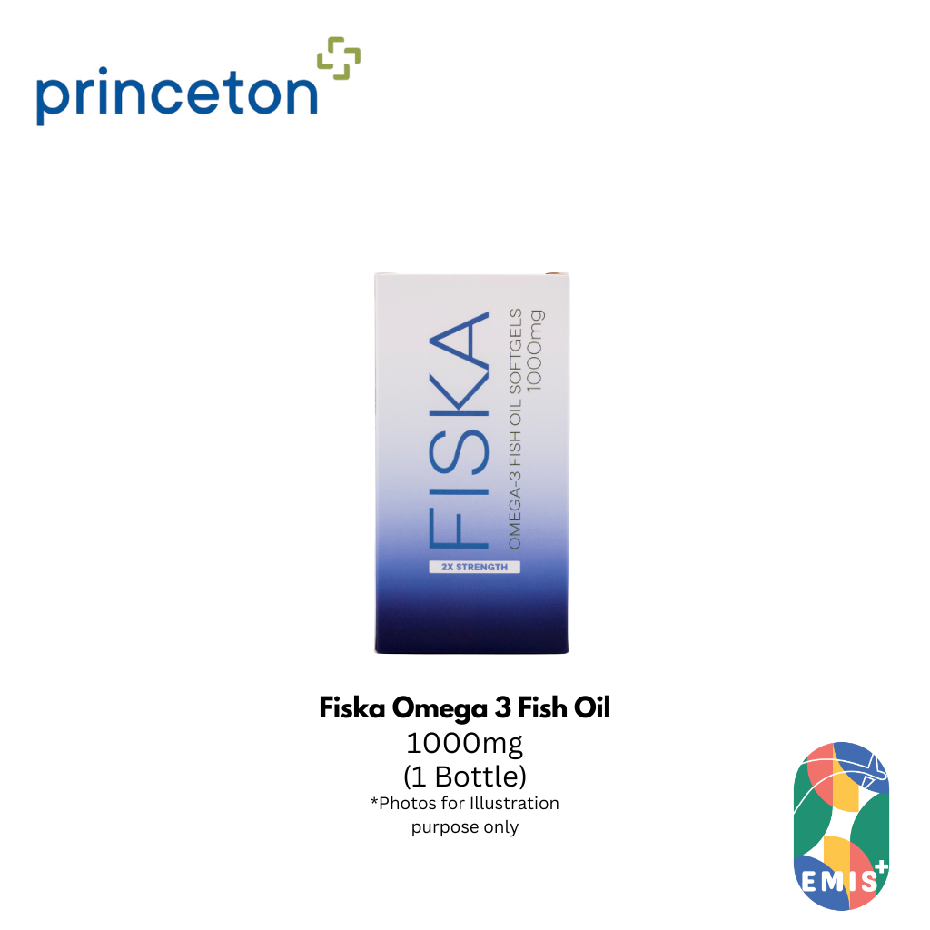 Fiska Omega 3 Fish Oil 1000mg Heart Brain and Joint Support High EPA DHA Purified Softgels 120 Count