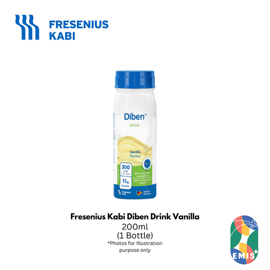 Fresenius Kabi Diben Drink – Vanilla Flavour, 200ml (Pack of 4) | Diabetes Specific, Low Glycaemic Medical Nutrition Suppleme