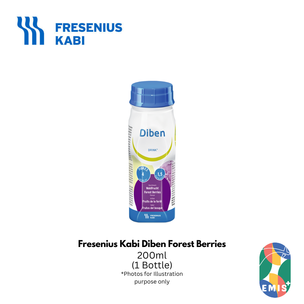 Fresenius Kabi Diben Forest Berries 200ml Pack of 4 Nutritional Drink for Diabetes Support