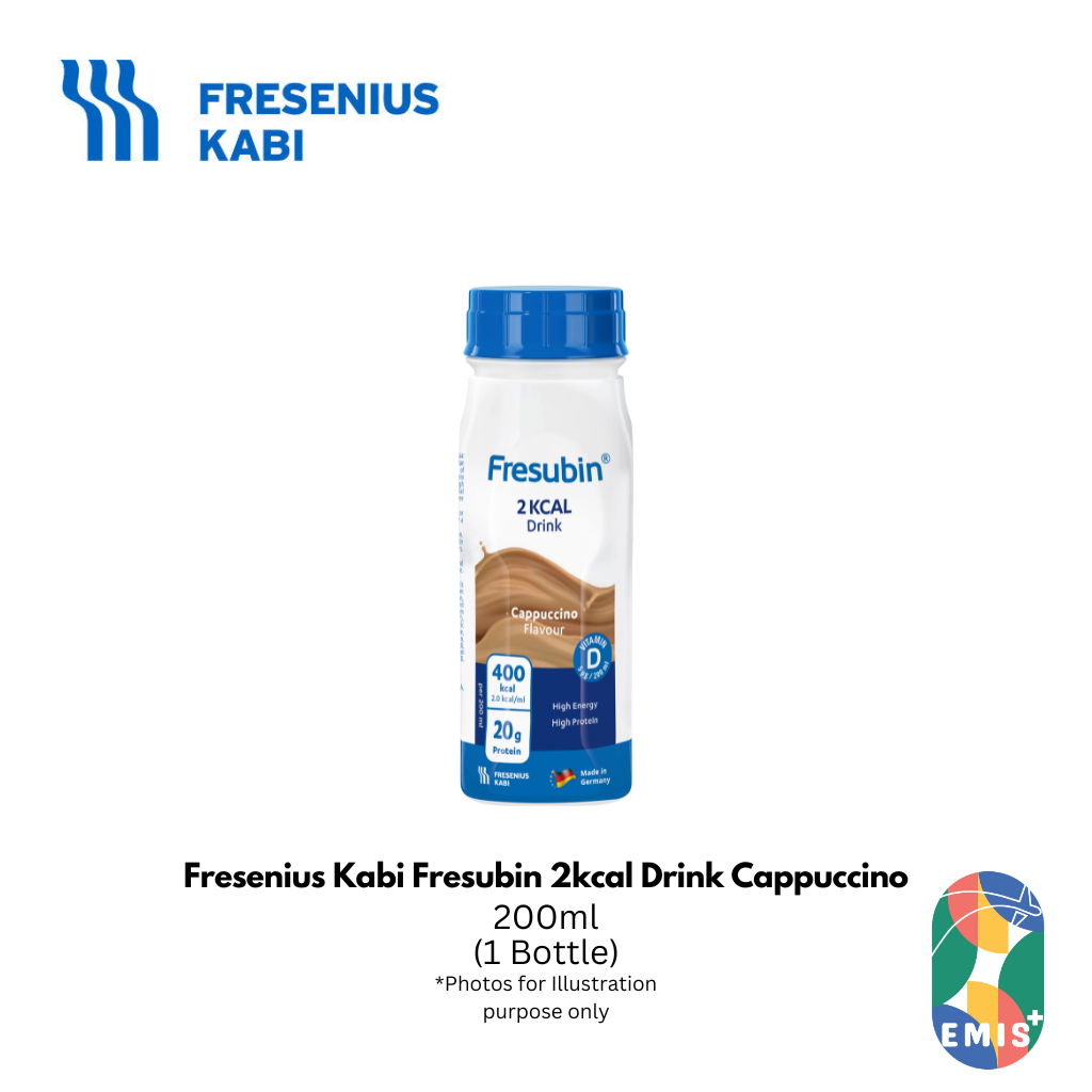 Fresenius Kabi Fresubin 2kcal Drink – Cappuccino Flavour, 200ml (Pack of 4) | High Calorie, High Protein, Nutritionally Compl