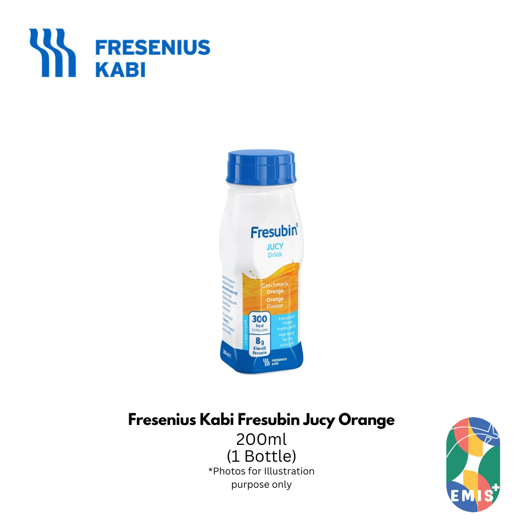Fresenius Kabi Fresubin Jucy Orange – High Energy Fat Free Oral Nutrition Drink (Pack of 4)