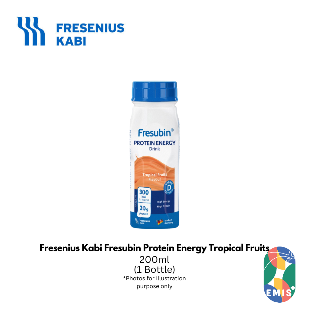 Fresenius Kabi Fresubin Protein Energy Drink – Tropical Fruits, 200ml (Pack of 4) | High Protein, High Calorie Medical Nutrition Supplement