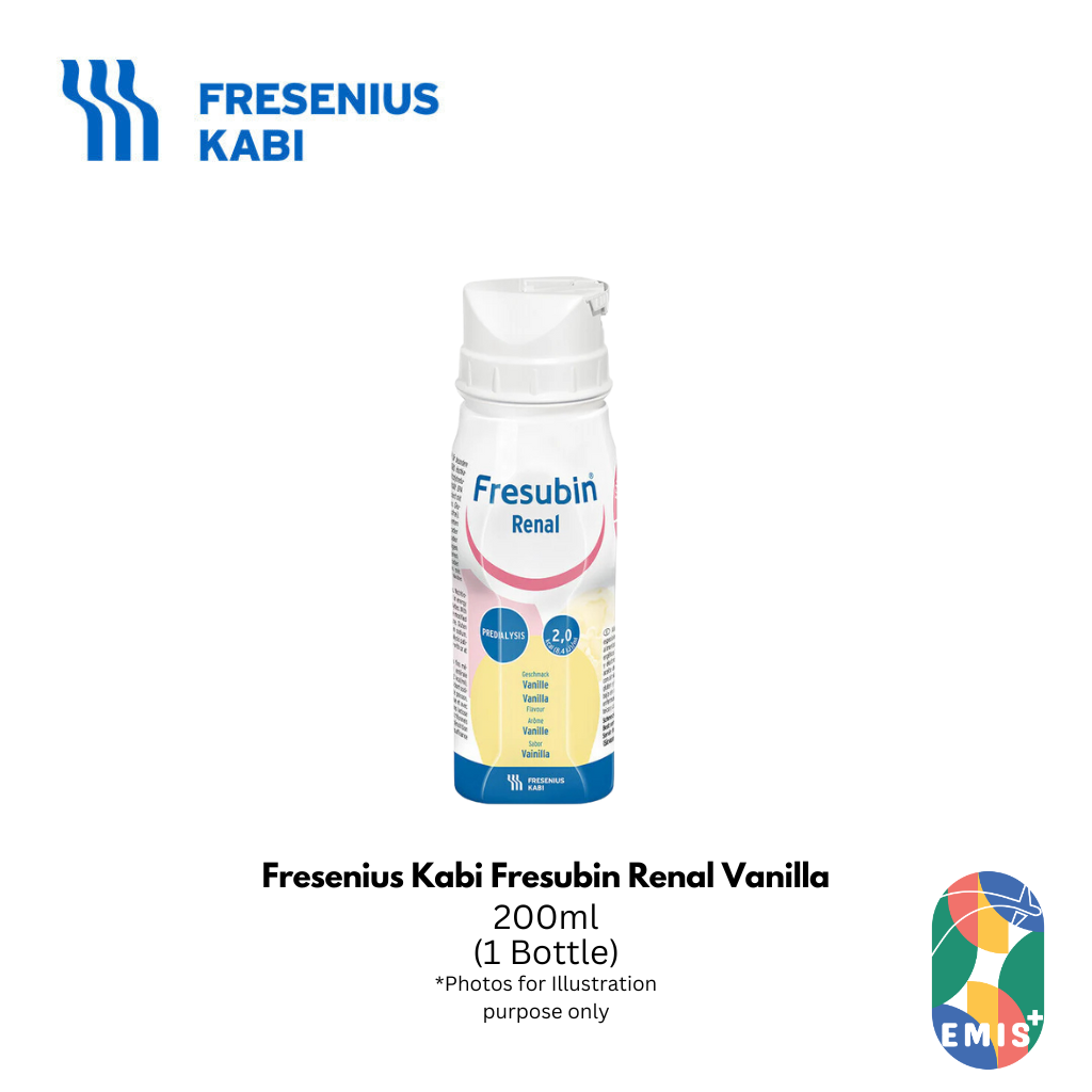 Fresenius Kabi Fresubin Renal Vanilla – Energy Dense Renal Nutrition Drink, 200 ml (Pack of 4)