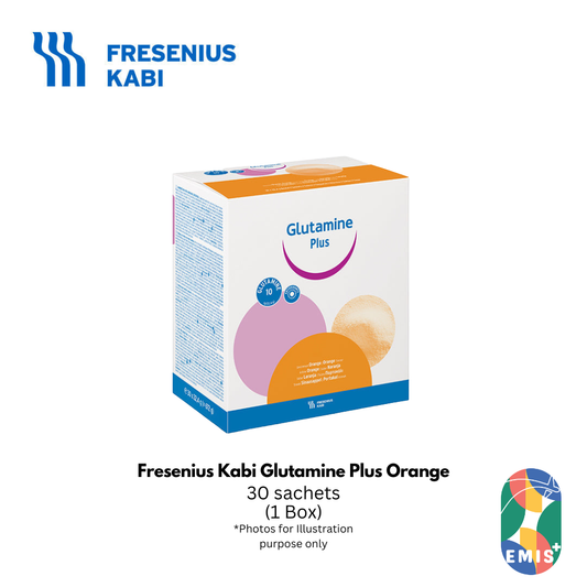 Fresenius Kabi Glutamine Plus Orange – High-Glutamine Medical Nutrition Powder with Antioxidants (30 Sachets)