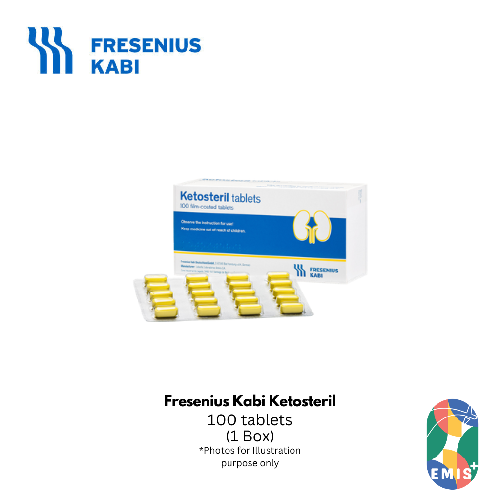 Fresenius Kabi Ketosteril 100 Tablets – Essential Amino Acid & Keto Analogue Supplement for Chronic Kidney Disease