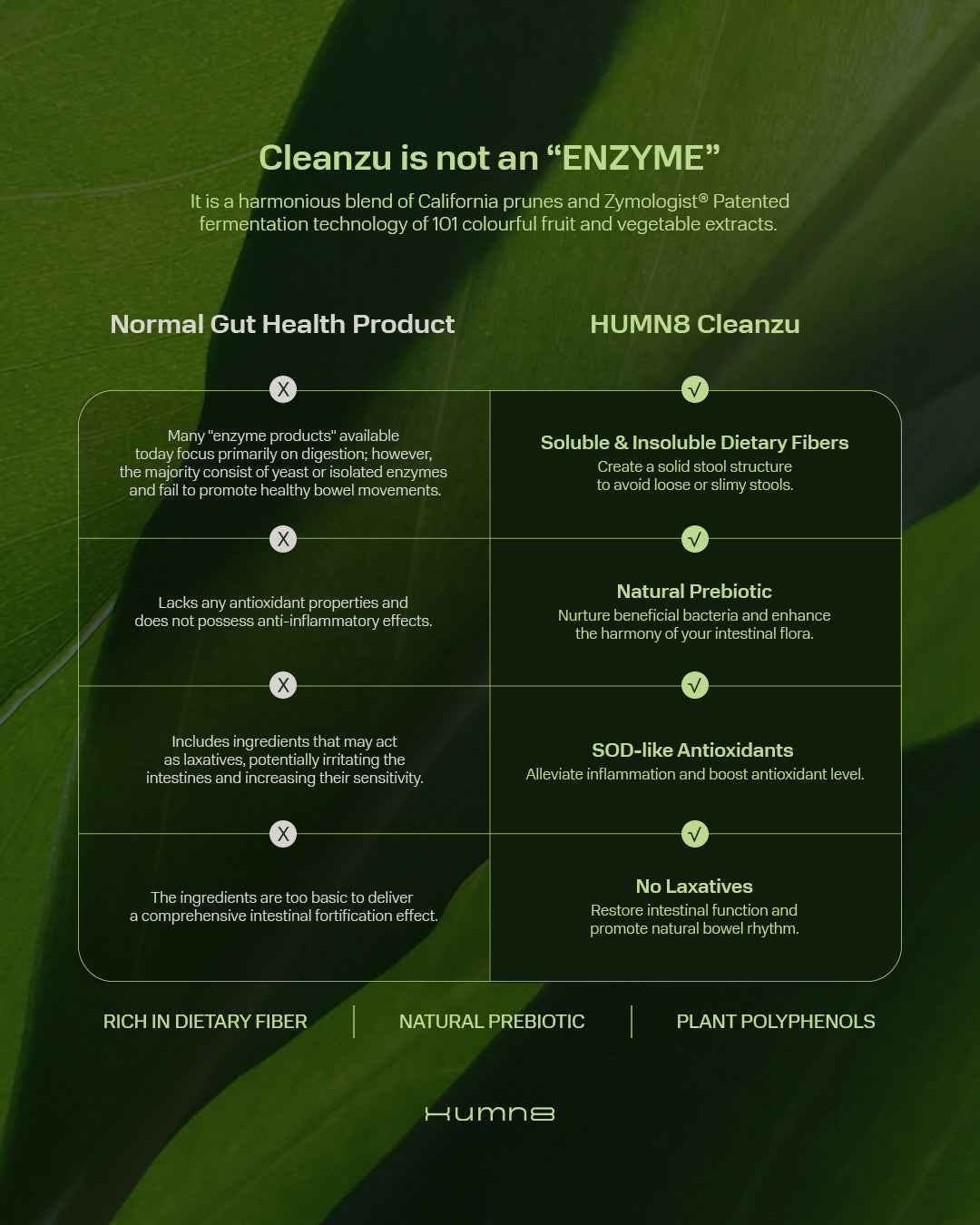 HUMN8 Cleanzu Gut Health Supplement Natural Detox