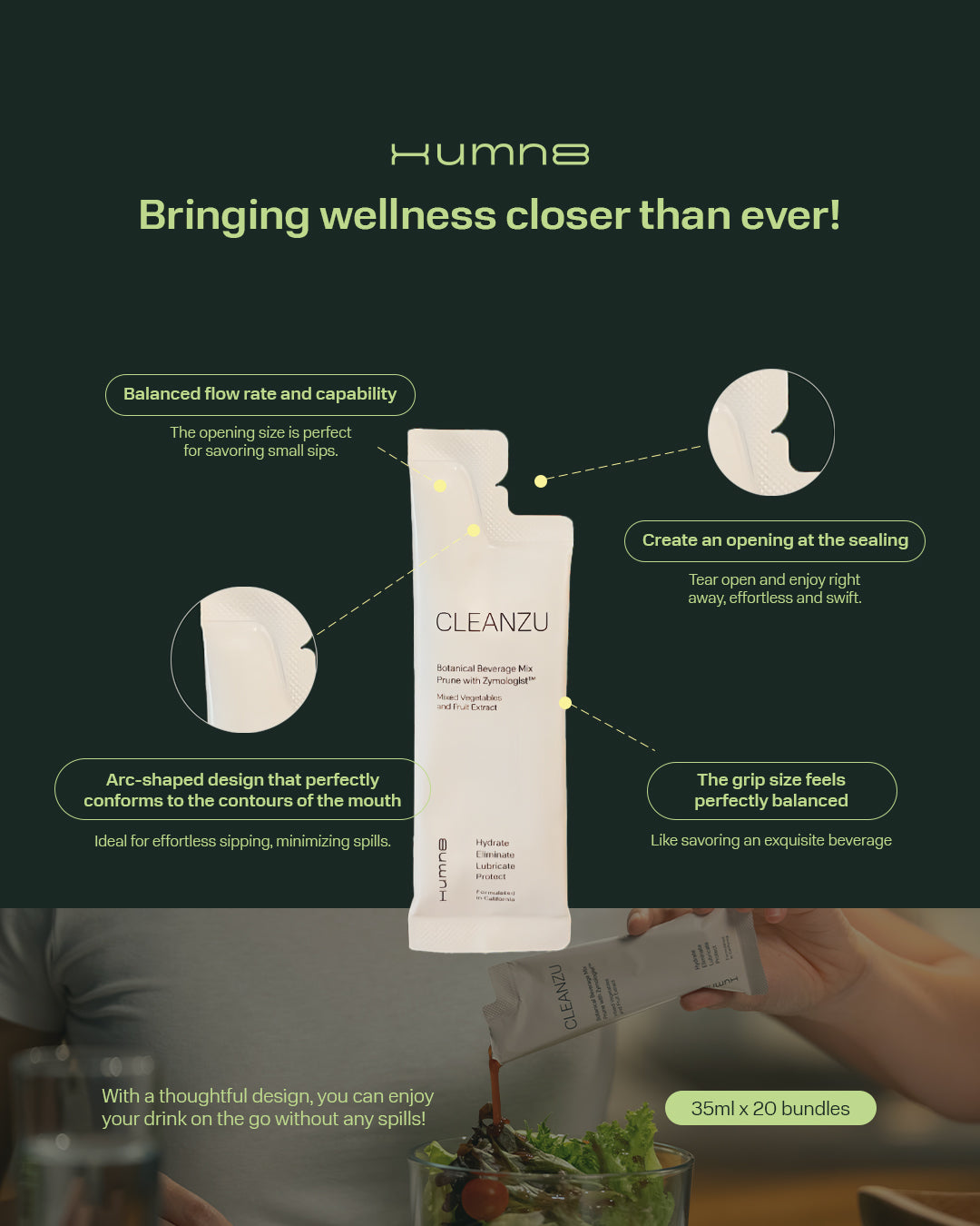 HUMN8 Cleanzu Gut Health Supplement Natural Detox