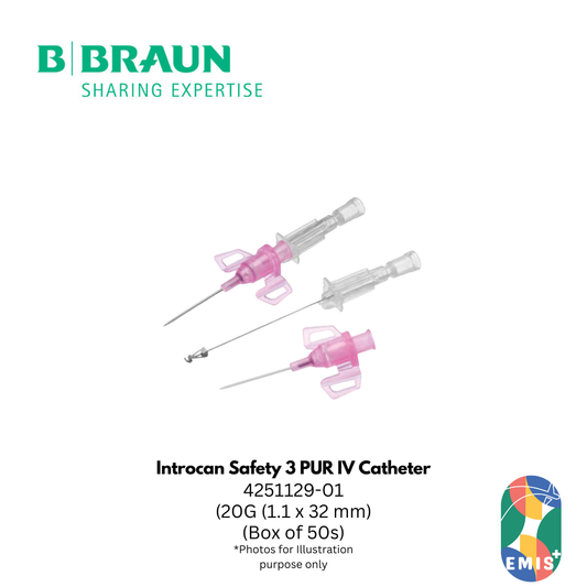Introcan Safety 3 PUR IV Catheter 20G 1.1 x 32mm