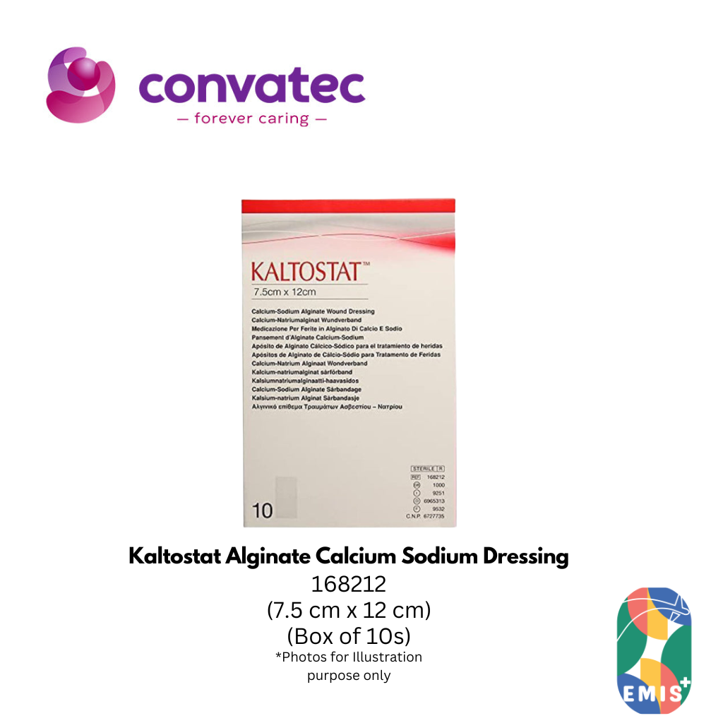 Kaltostat Alginate Calcium Sodium Dressing 7.5 x 12 cm Absorbent Wound Dressing