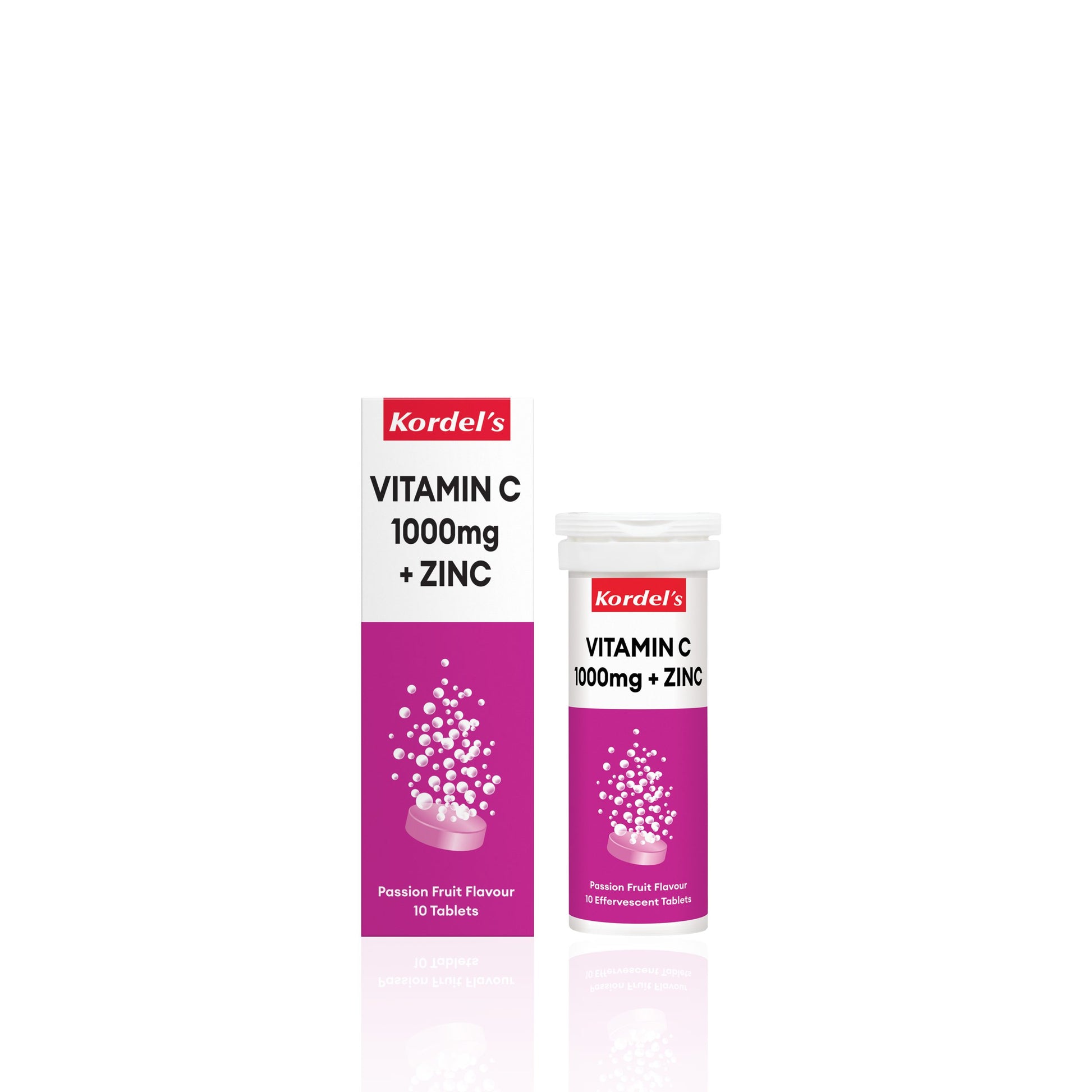 KORDEL’S EFFERVESCENT VITAMIN C 1000 mg + ZINC (PASSIONFRUIT FLAVOUR)