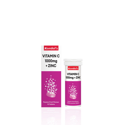 KORDEL’S EFFERVESCENT VITAMIN C 1000 mg + ZINC (PASSIONFRUIT FLAVOUR)