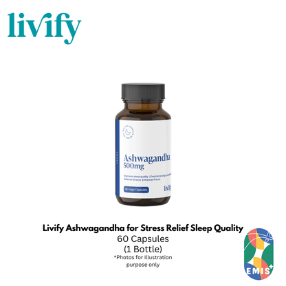 Livify Ashwagandha for Stress Relief Sleep Quality and Mood Balance