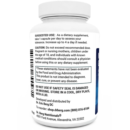 Dr. Berg Magnesium Glycinate Supplement for Relaxation & Sleep Support
