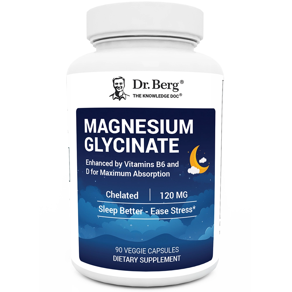 Dr. Berg Magnesium Glycinate Supplement for Relaxation & Sleep Support