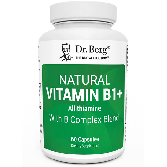 Dr. Berg Natural Vitamin B1+ with Allithiamine & B Complex Blend - 60 Capsules