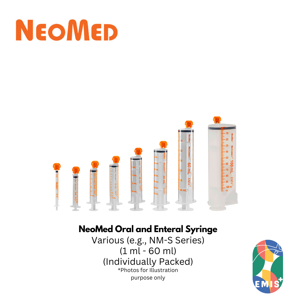 NeoMed Oral and Enteral Syringe Individual Pack Low Dead Space BPA Free