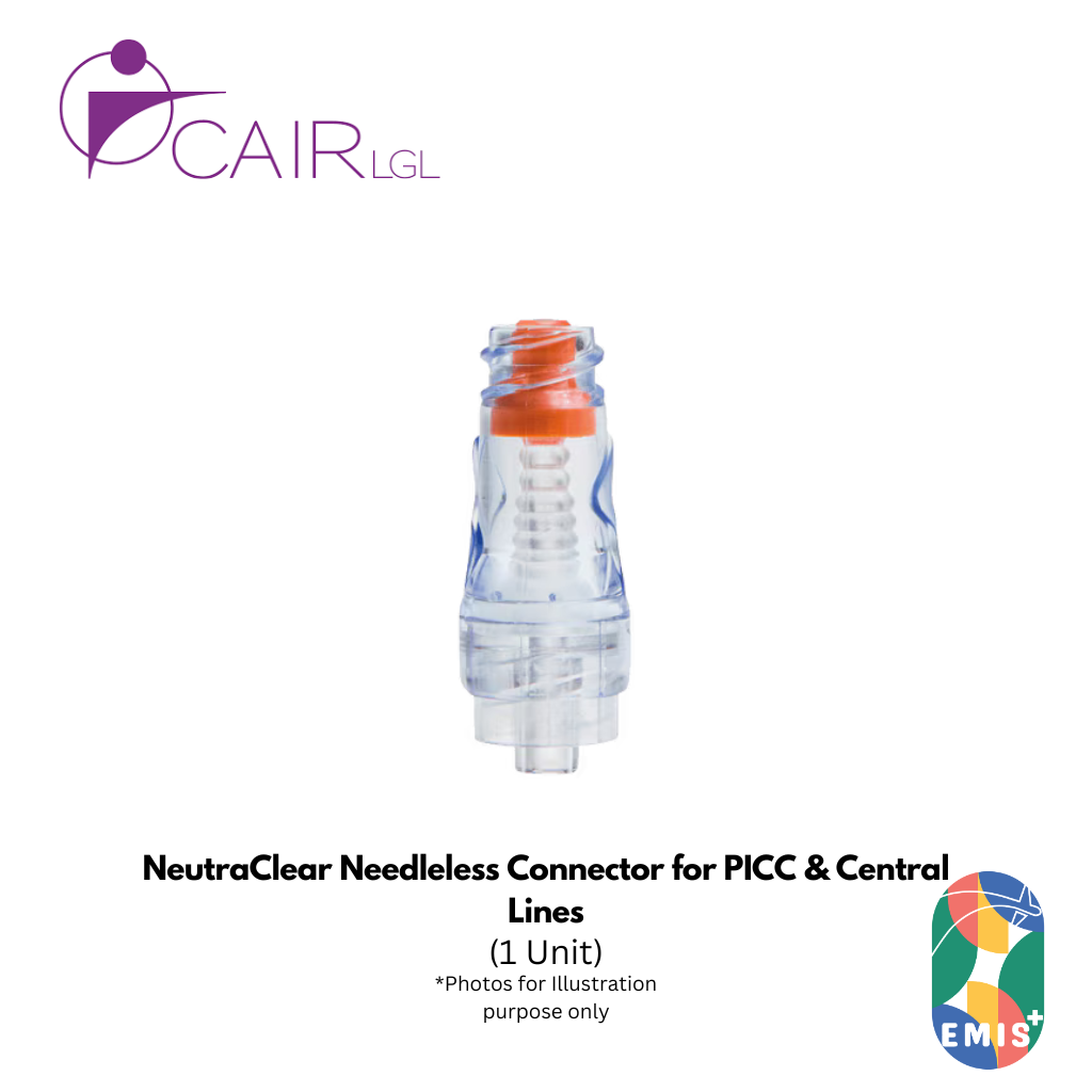 Cair LGL NeutraClear Needleless Connector for PICC & Central Lines — Advanced Neutral Displacement Valve for Safe, Needle Free IV Access