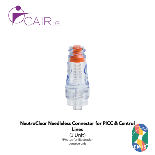 Cair LGL NeutraClear Needleless Connector for PICC & Central Lines — Advanced Neutral Displacement Valve for Safe, Needle Free IV Access