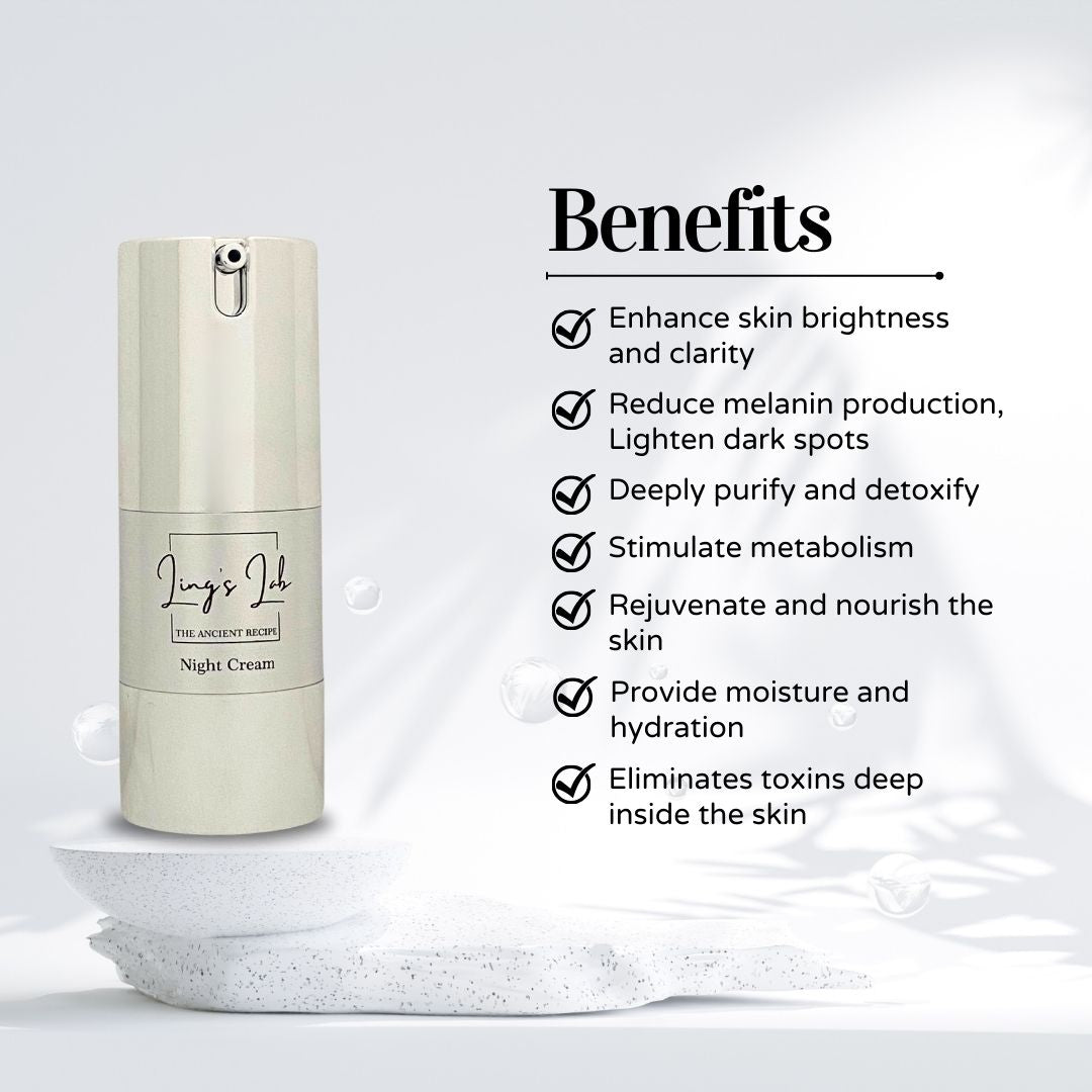 Lings Lab Night Cream for Overnight Skin Care 15ml
