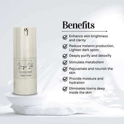 Lings Lab Night Cream for Overnight Skin Care 15ml