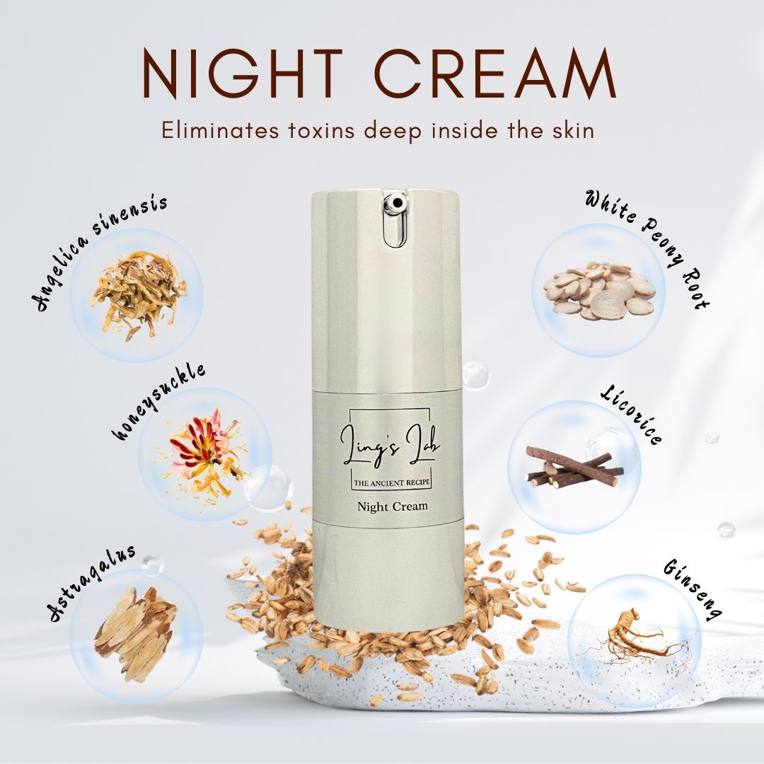 Lings Lab Night Cream for Overnight Skin Care 15ml