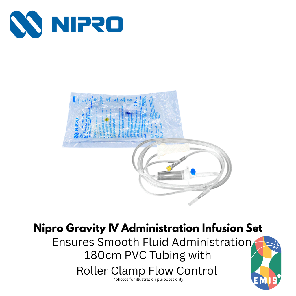 Nipro IV Infusion Set – Gravity Giving Set, 20 drops/ml (180cm) – Nipro medical device available at EMIS+ Singapore