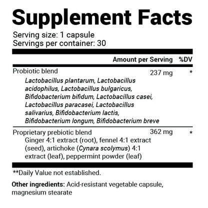 Dr. Berg Probiotics with Prebiotic Blend - Max Strength 60 Billion CFU - 30 Capsules