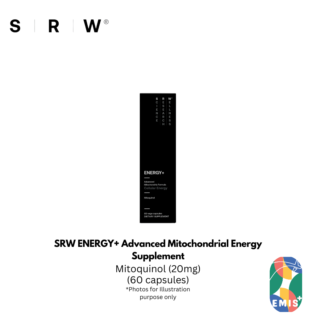 SRW ENERGY+ Advanced Mitochondrial Energy Supplement with 20mg Mitoquinol for Vitality and Focus