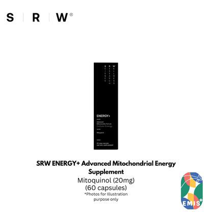 SRW ENERGY+ Advanced Mitochondrial Energy Supplement with 20mg Mitoquinol for Vitality and Focus