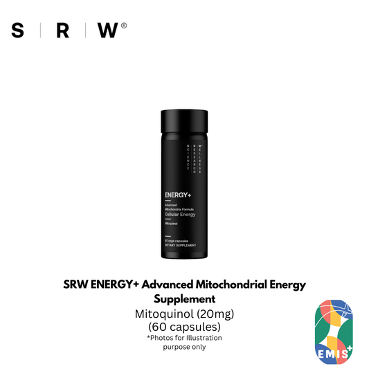 SRW ENERGY+ Advanced Mitochondrial Energy Supplement with 20mg Mitoquinol for Vitality and Focus