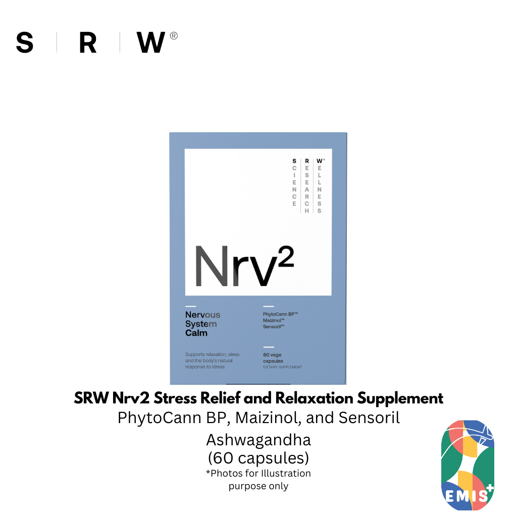 SRW Nrv2 Stress Relief and Relaxation Supplement for Calm and Sleep Support
