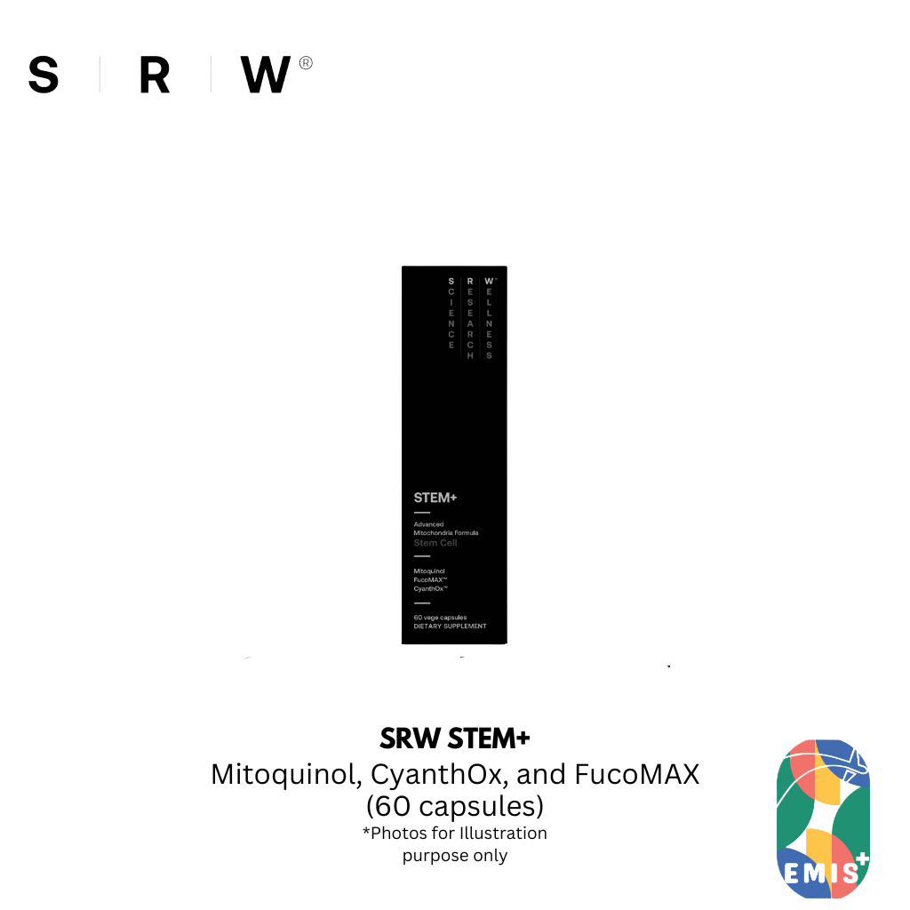 SRW STEM+ Advanced Stem Cell Repair and Cellular Rejuvenation Supplement with Mitoquinol and CyanthOx