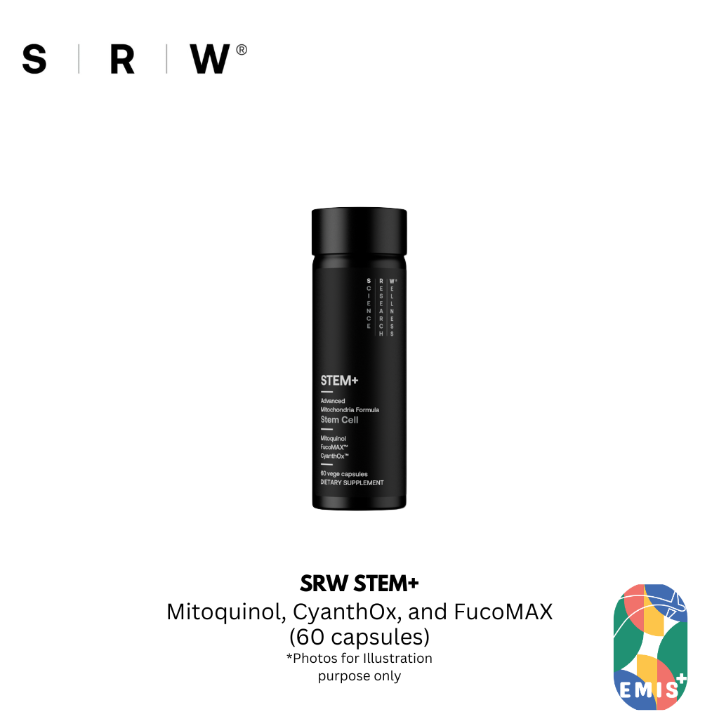 SRW STEM+ Advanced Stem Cell Repair and Cellular Rejuvenation Supplement with Mitoquinol and CyanthOx