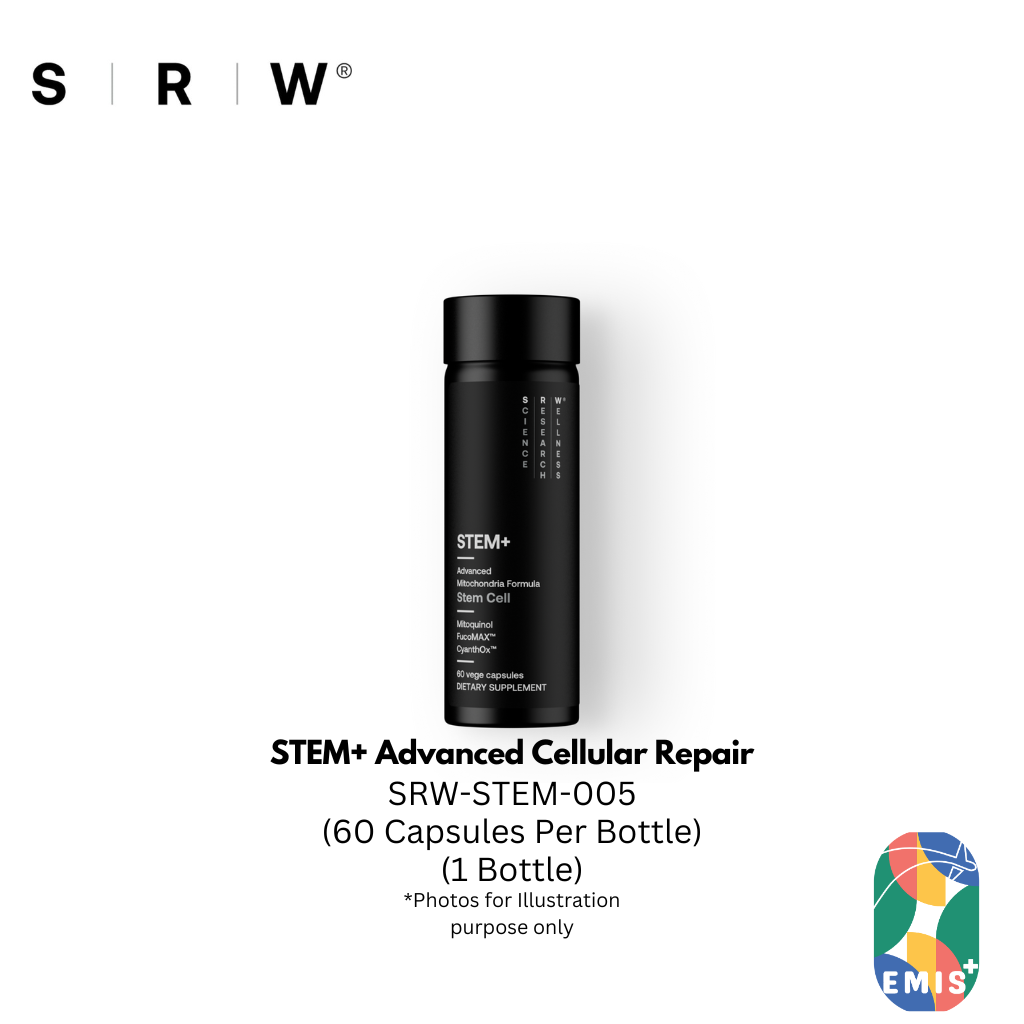 SRW STEM+ Advanced Stem Cell Repair and Cellular Rejuvenation Supplement with Mitoquinol and CyanthOx