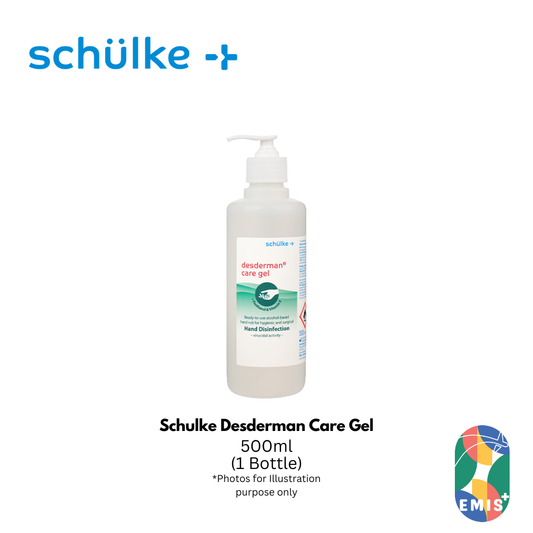 Schulke Desderman Care Gel 500ml Alcohol-Based Hand Disinfectant with Skin Care