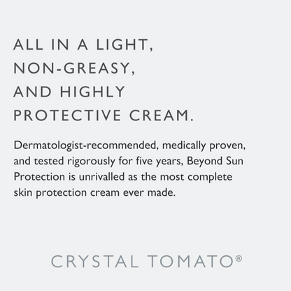 Crystal Tomato Beyond Sun Protection SPF79+: Advanced UVA/UVB, Blue Light & Pollution Defense with a Lighter, Natural Finish