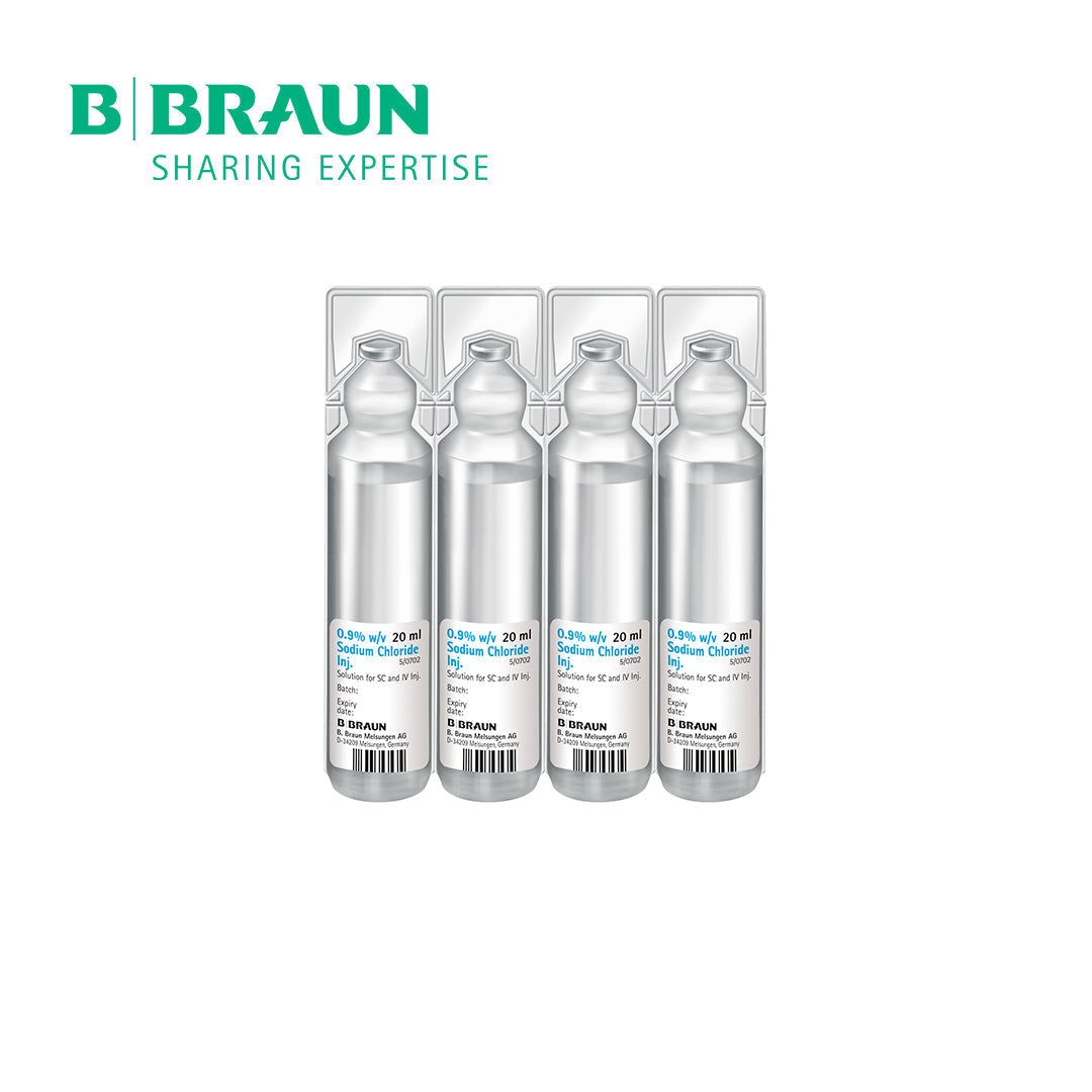 B. Braun Sodium Chloride 0.9% Solution for Injection - Sterile & Pyrogen-Free